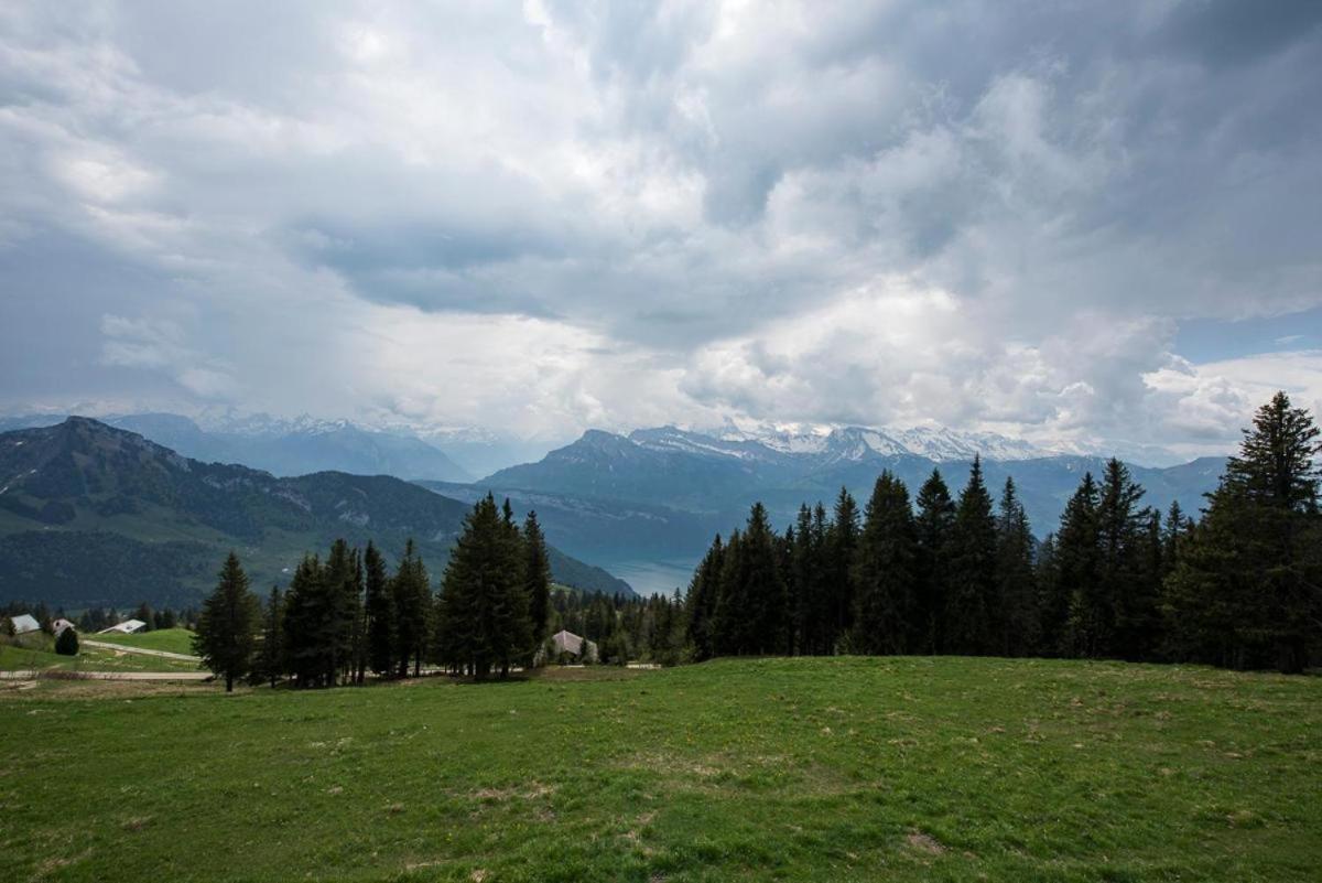 Rigi-Scheidegg Ferienwohnungen West Xl, Autofrei Vitznau Exterior photo